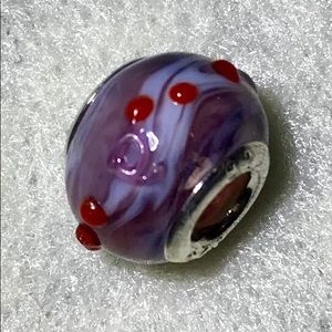 Glass bead charm for pandora bracelet